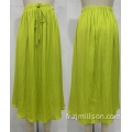 Vaise élastique réglable vert fluorescent jupe midi